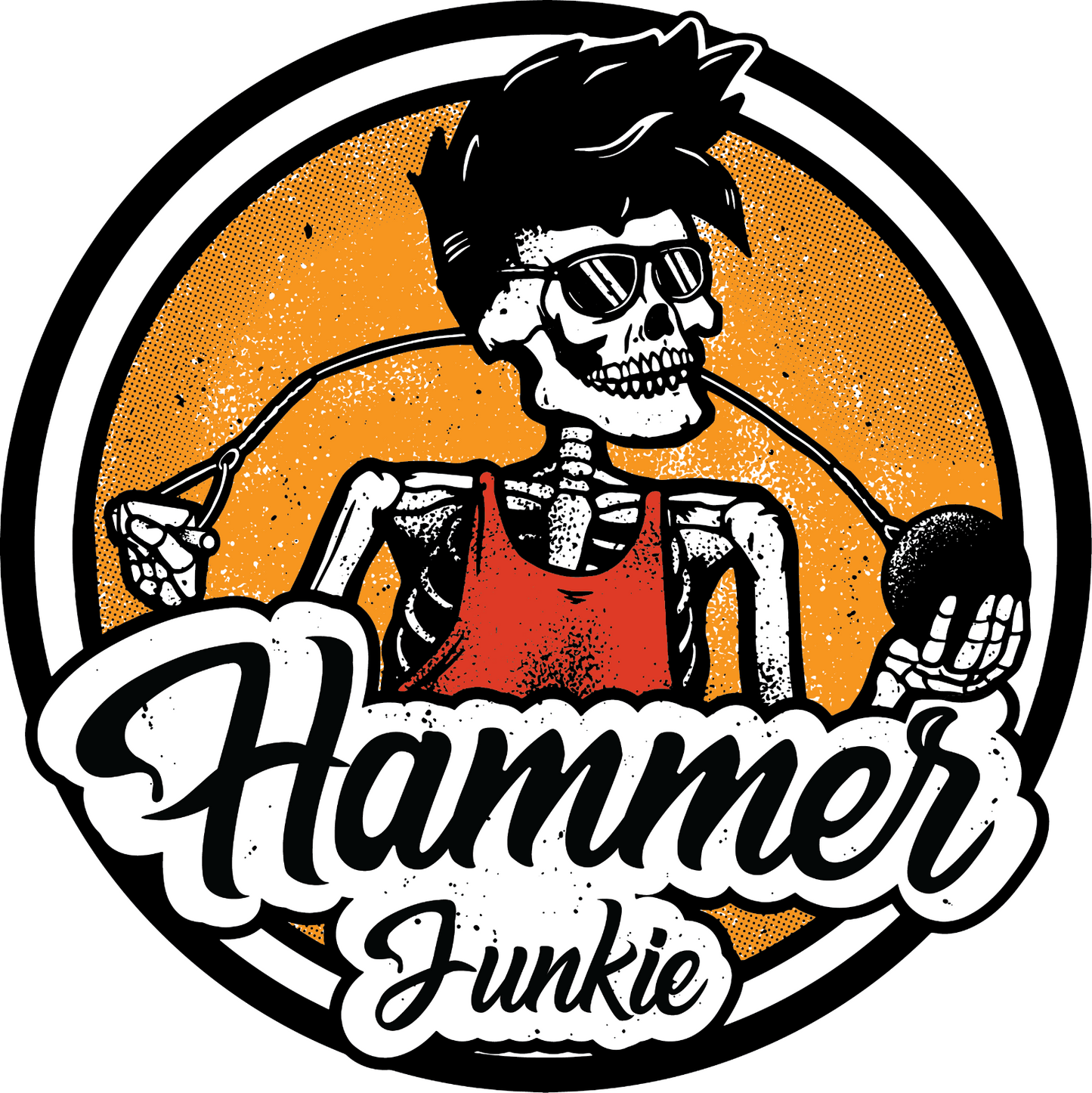 Hammer Junkie 3"x3" Vinyl Sticker