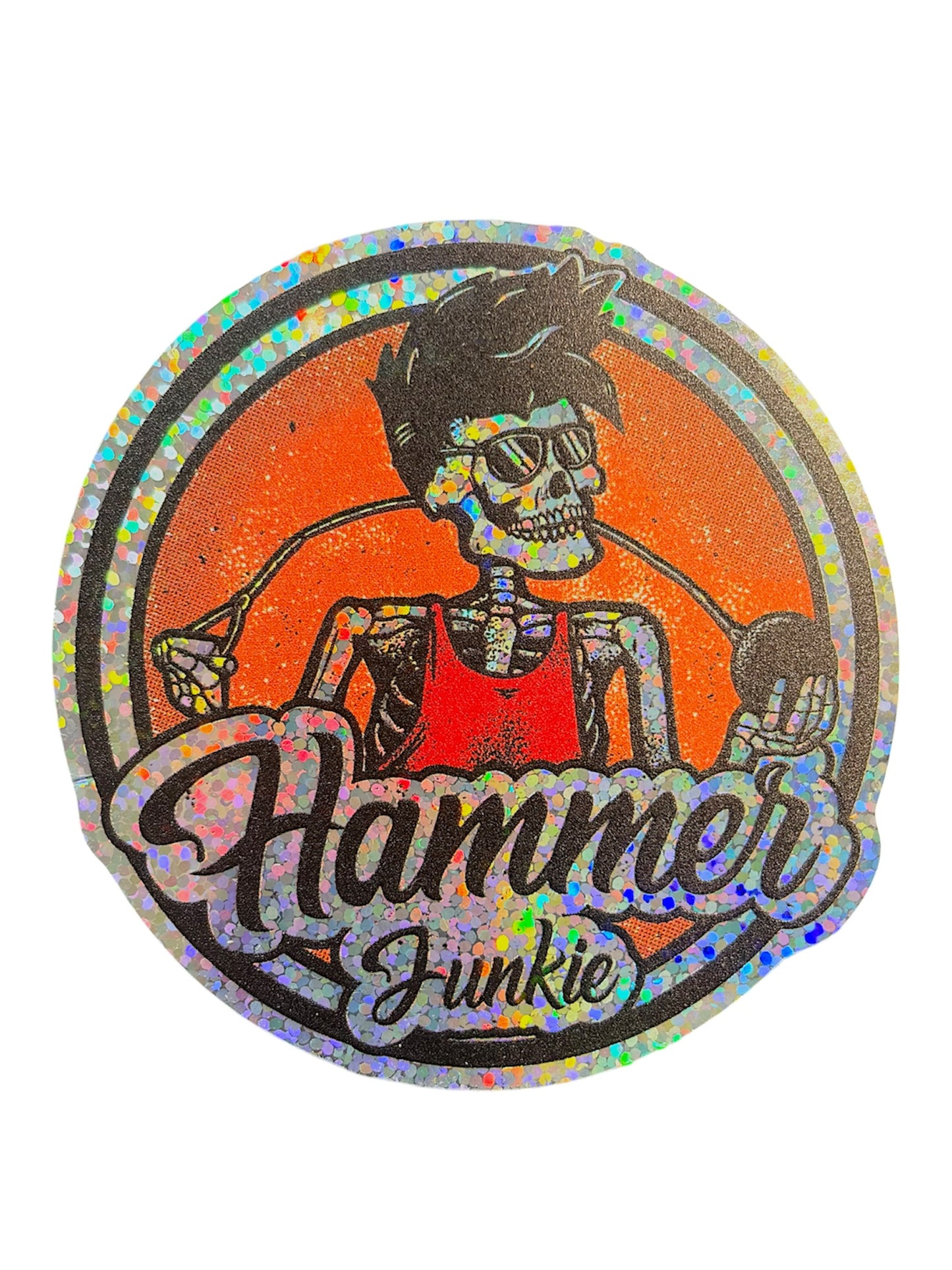 Hammer Junkie  3"x3" Vinyl Sticker